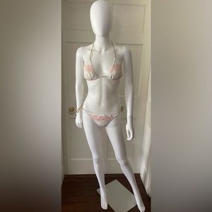 Burberry Authentic Pink & White Swim Bikini